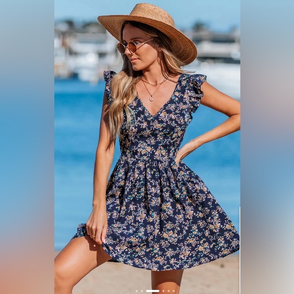 Cupshe Darling Ruffles Floral Mini Dress NWT